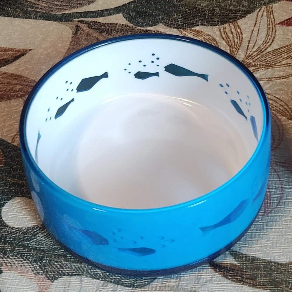 PETS: CAT FISH SEE-THRU WATER BOWEL